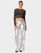 EDIKTED Marly Sheer Shimmer Sequin Top image number 5