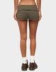 EDIKTED Jody Striped Foldover Shorts image number 3