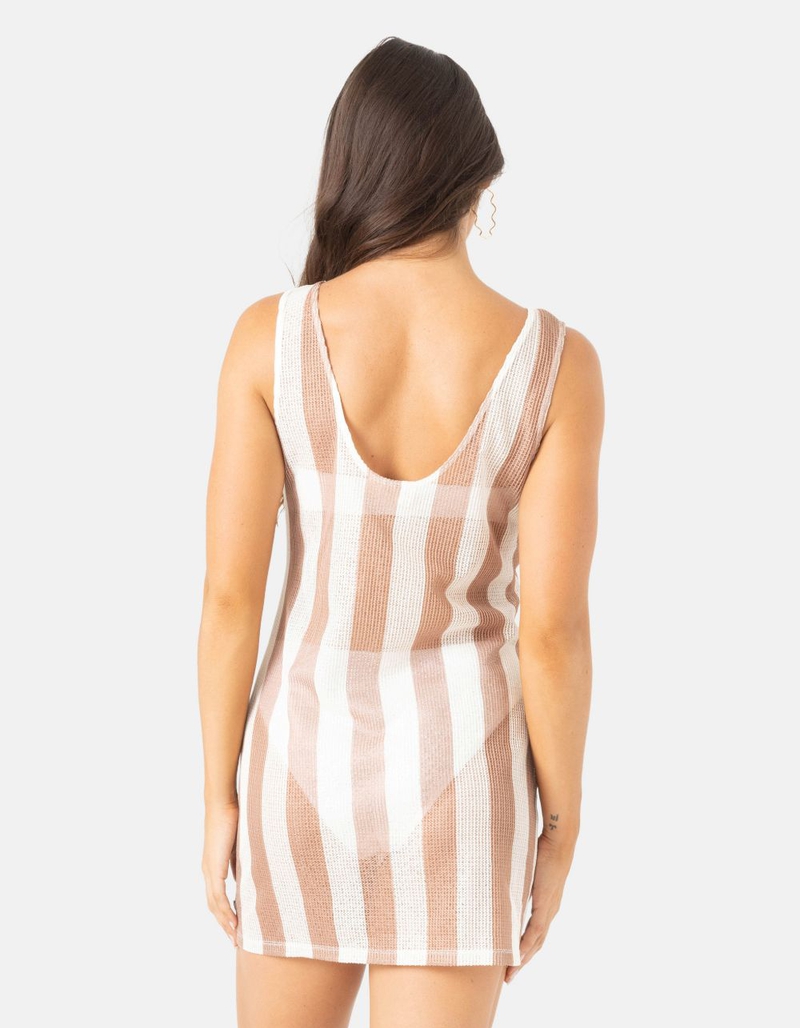ROXY Crochet Stripe Womens Cover Up Dress image number 3