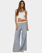 EDIKTED Indya Contrast Plaid Wide Leg Pants image number 4