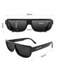 LONDON MOLE Feisty Matte Black Sunglasses image number 5