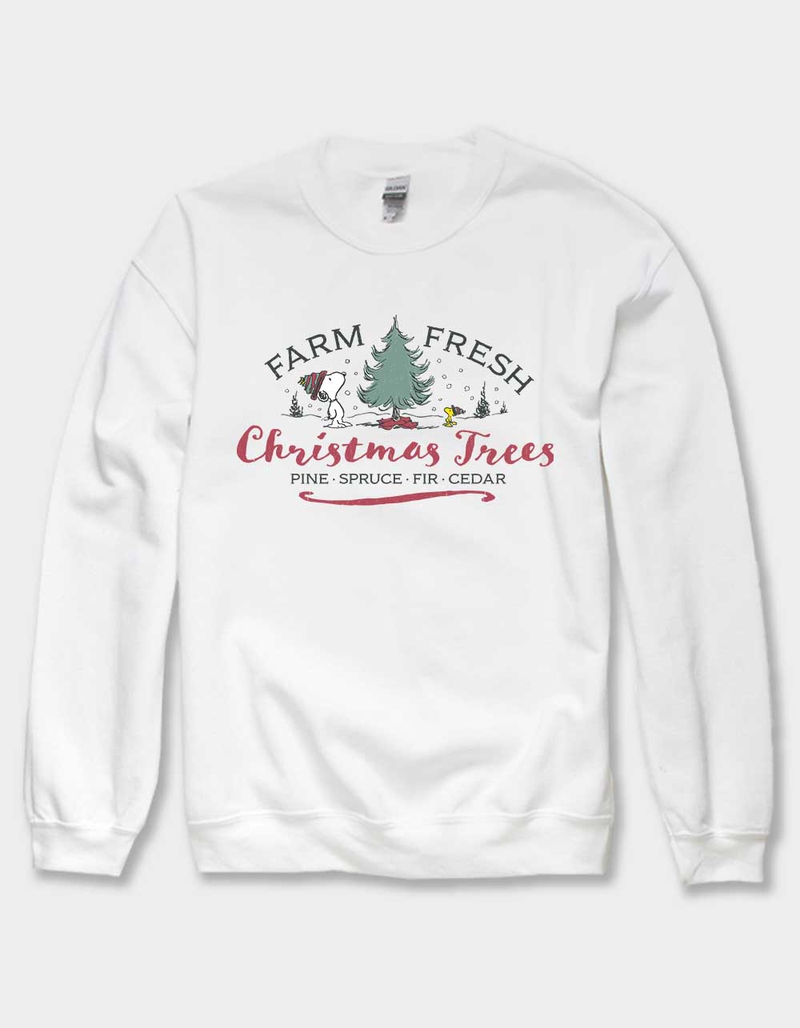 PEANUTS Farm Fresh Trees Unisex Crewneck Sweatshirt image number 0