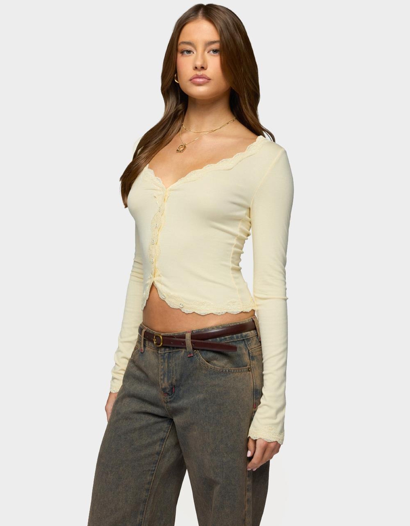 EDIKTED Gayle Lacey Button Up Top image number 1