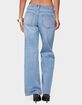 EDIKTED Holly Straight Leg Mid Rise Jeans image number 3