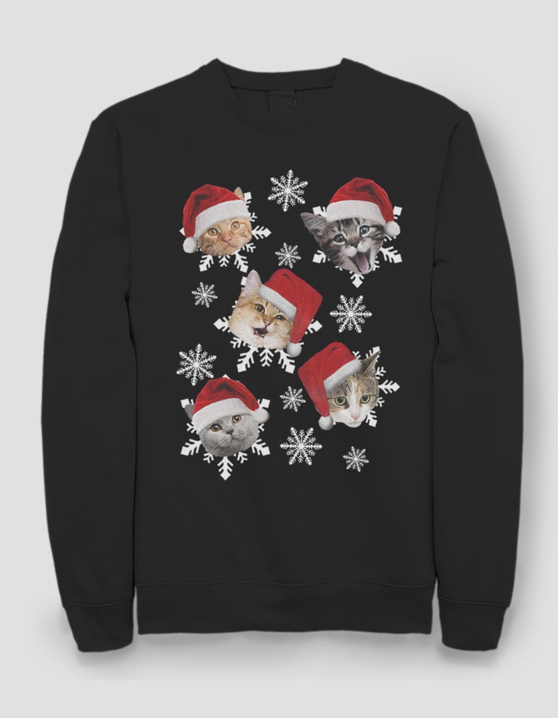 HOLIDAY Cat Snowflake Unisex Sweatshirt image number 0