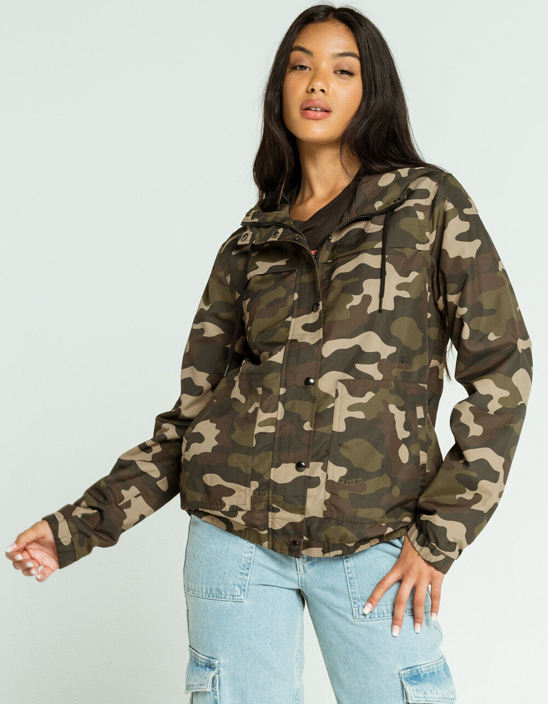 VOLCOM Enemy Stone Womens Green Windbreaker Jacket image number 0