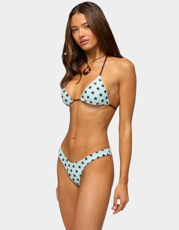 EDIKTED Melanie Polka Dot Triangle Bikini Top Alternative Image
