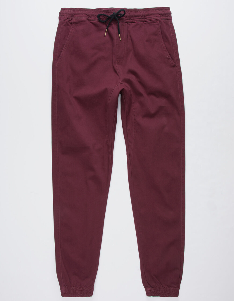 CHARLES AND A HALF Cabernet Mens Twill Jogger Pants image number 3