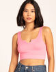 TILLYS Seamless Rib Notch Cut Womens Tank Top image number 1