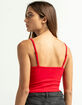 BOZZOLO Womens Dark Red Scoop Neck Crop Cami image number 3