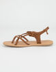 WILD DIVA Braid Ankle Strap Tan Womens Sandals image number 3