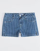 RSQ Malibu Stripe Girls Denim Shorts image number 1