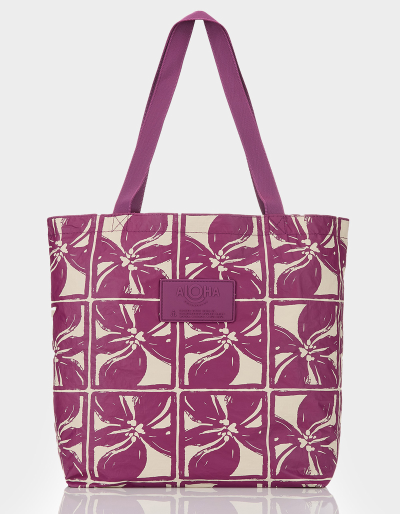 ALOHA Collection Lattice Reversible Tote Bag image number 0