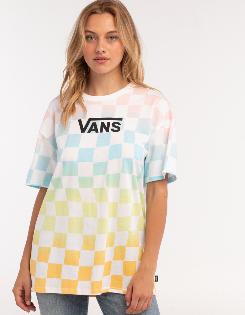 VANS Wavy Check Womens Oversized Tee image number 0