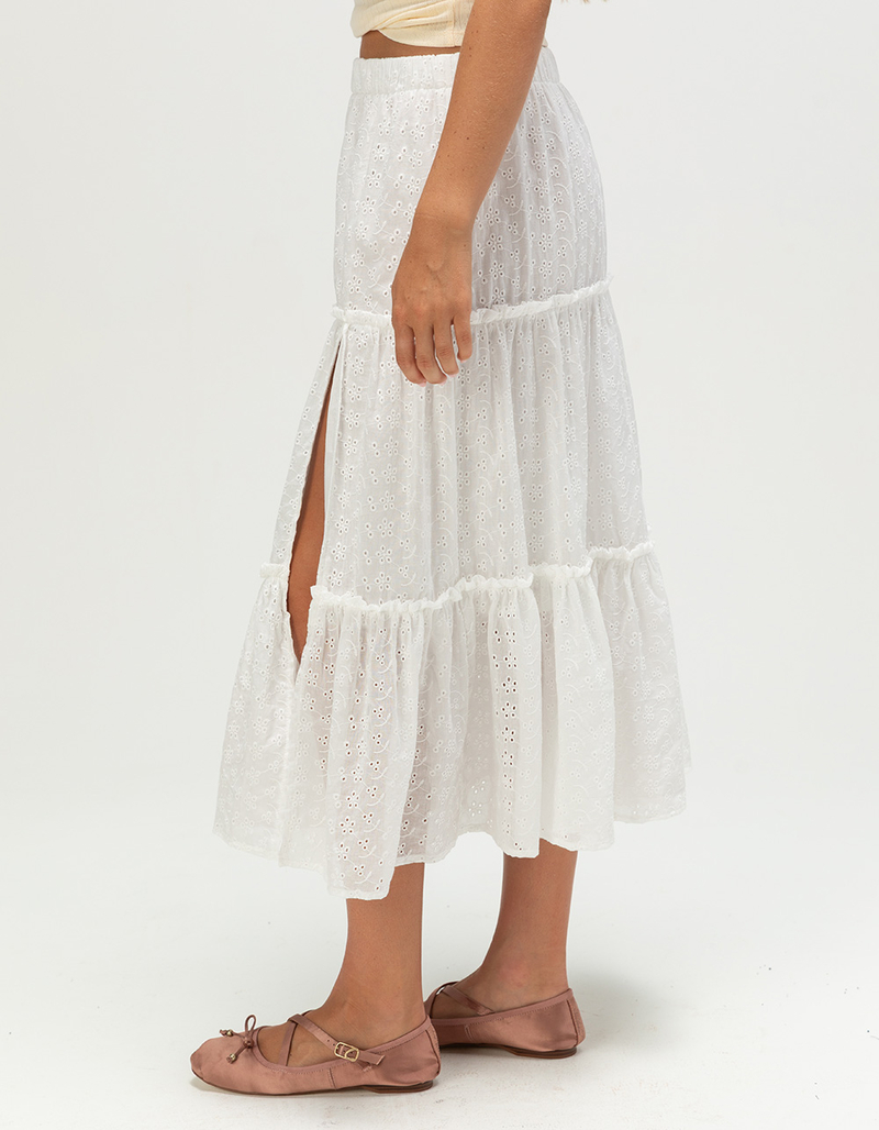 NECTAR CLOTHING Womens Eyelet Midi Skirt image number 2