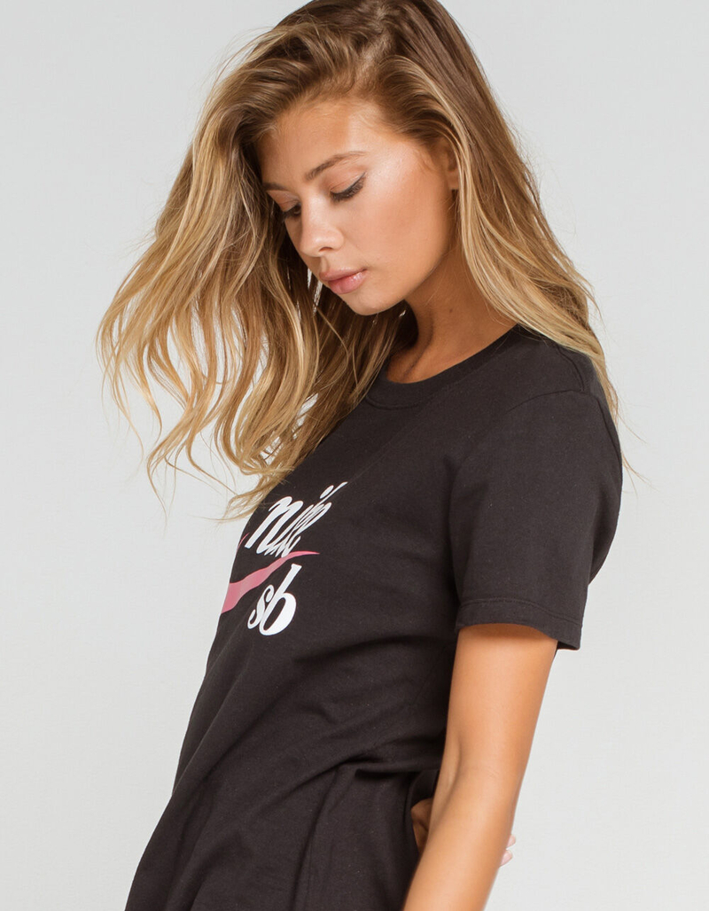 NIKE SB Black Craft Logo Womens Tee image number 2