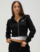 TRUE RELIGION Crystal Horseshoe Womens Crop Zip-Up Hoodie image number 2