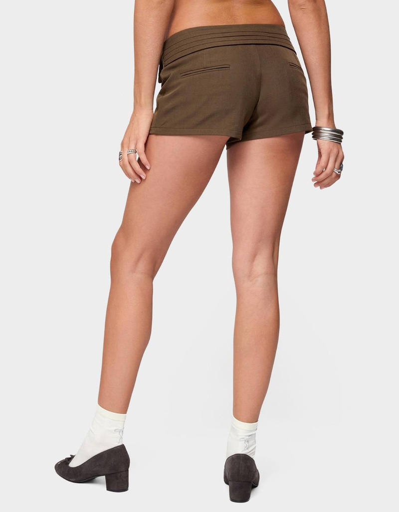 EDIKTED Karla Pleated Tailored Micro Shorts image number 2