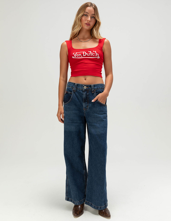VON DUTCH Logo Womens Square Neck Tank Top Alternative Image