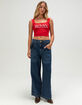 VON DUTCH Logo Womens Square Neck Tank Top image number 2