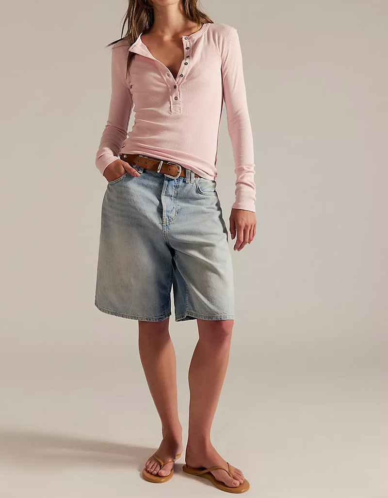 FREE PEOPLE Jamie Womens Long Sleeve Henley Top  image number 3