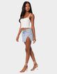 EDIKTED Slits 4 Dayz Denim Mini Skirt image number 3