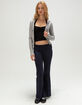 RSQ Womens Pointelle Zip-Up Hooded Sweater image number 5