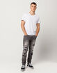 RSQ Seattle Moto Mens Skinny Tapered Ripped Jeans image number 5