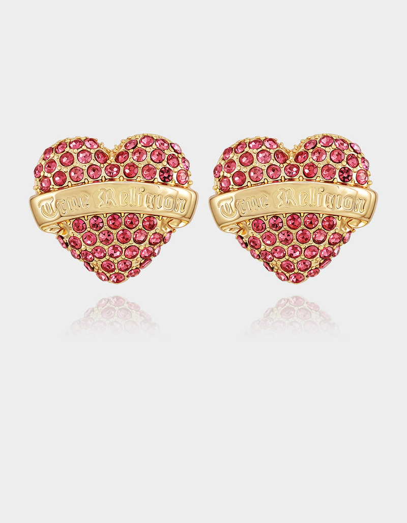TRUE RELIGION Heart Logo Stud Earrings image number 0