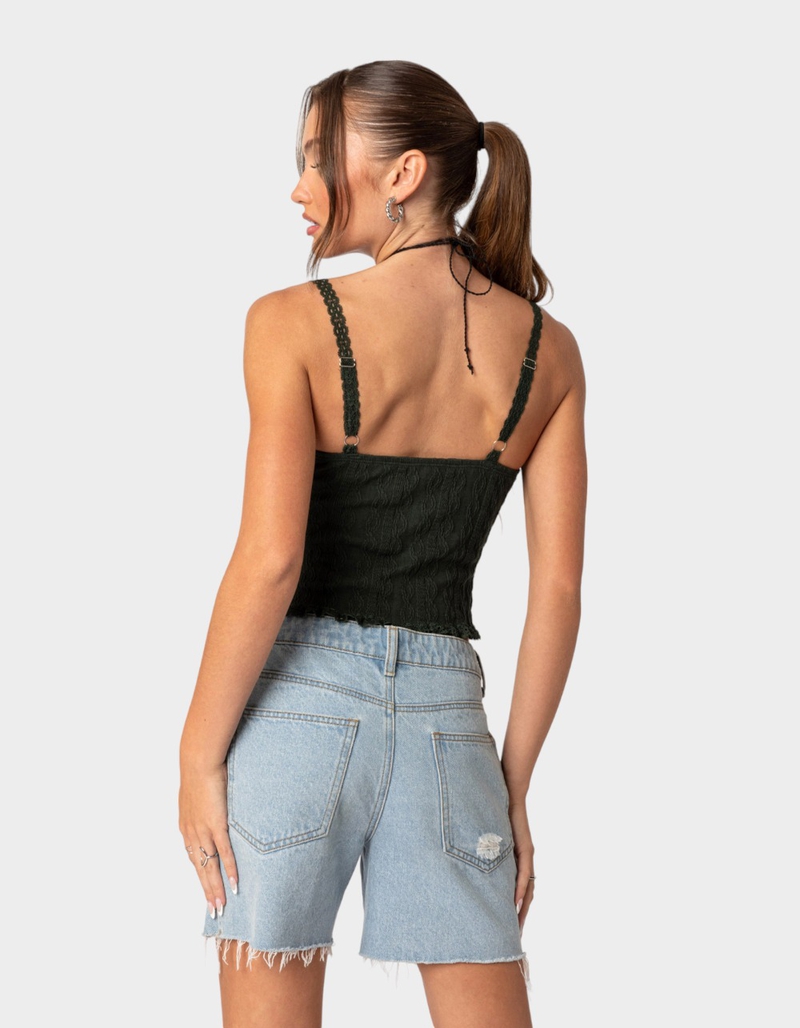 EDIKTED Lacey Knit Tank Top image number 4