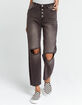 RSQ Exposed Button Womens High Rise Straight Leg Jeans image number 2