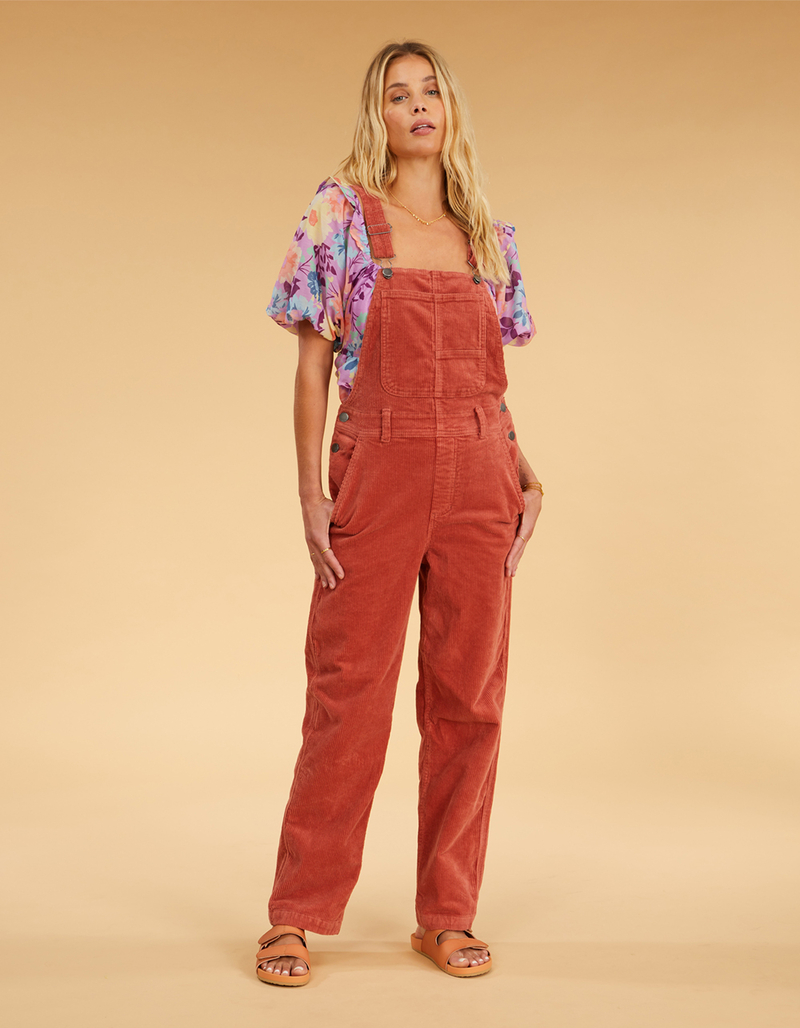 BILLABONG x Salty Blonde One Of A Kind Womens Corduroy Overalls image number 2