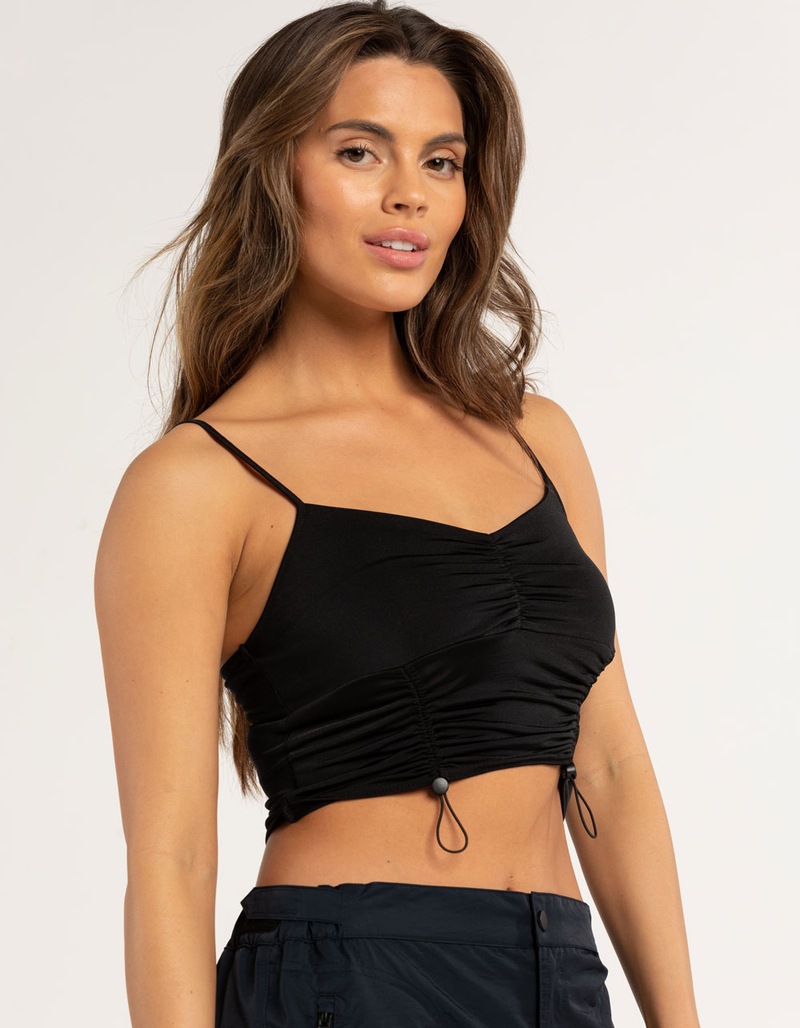 IETS FRANS Slink Ruched Womens Crop Tank Top image number 1