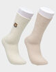 ED HARDY Tiger Waffle Mid Calf 2 Pack Womens Slouchy Socks image number 2