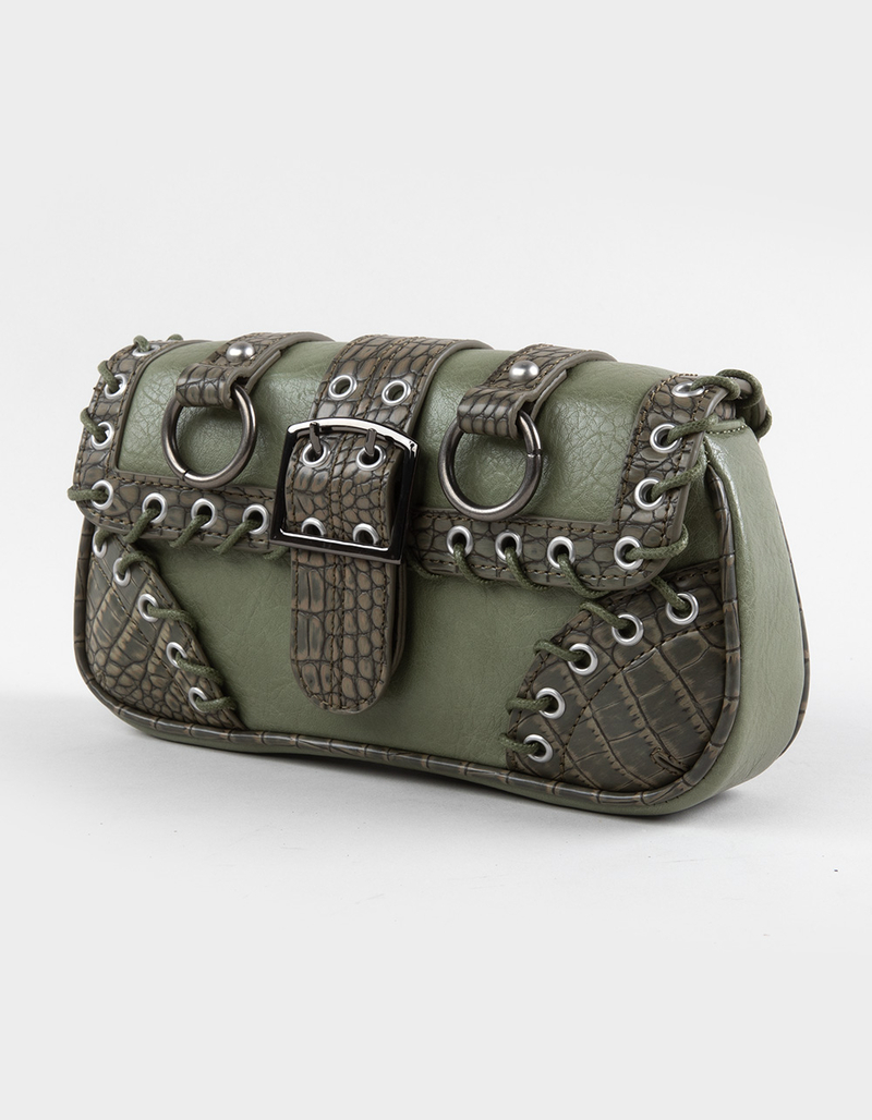 Laced Grommet Shoulder Bag image number 3