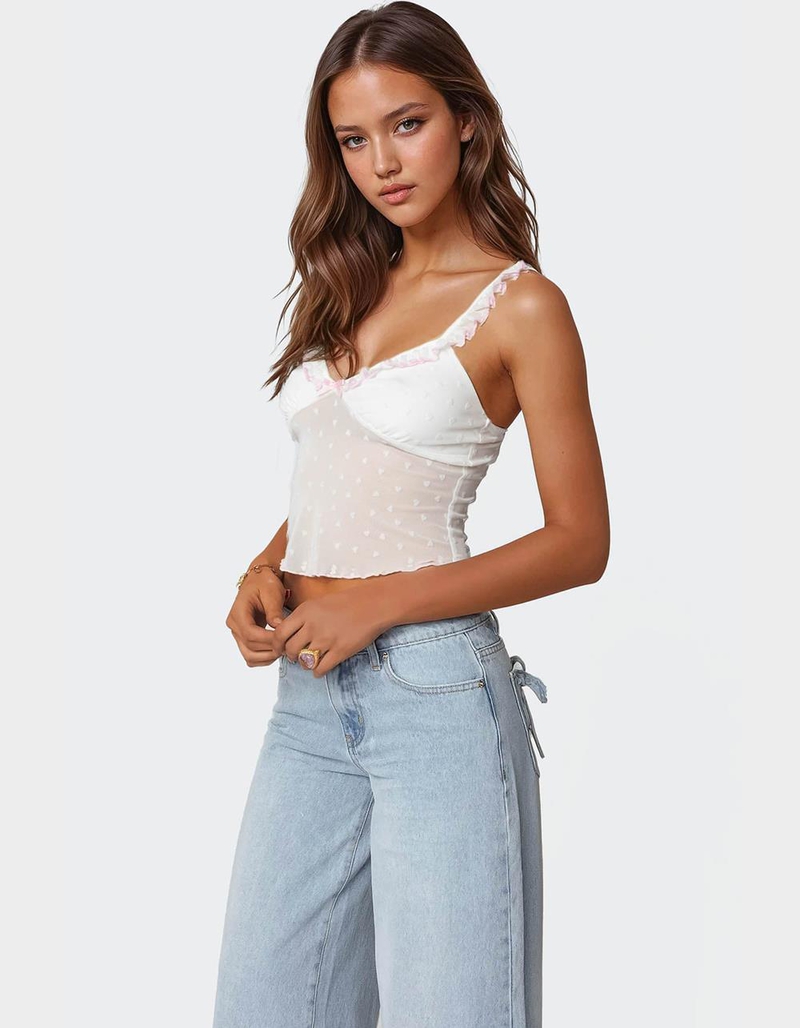 EDIKTED Posey Sheer Tank Top image number 2