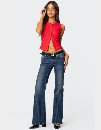 EDIKTED Basel Button Up Tank Top Alternative Image