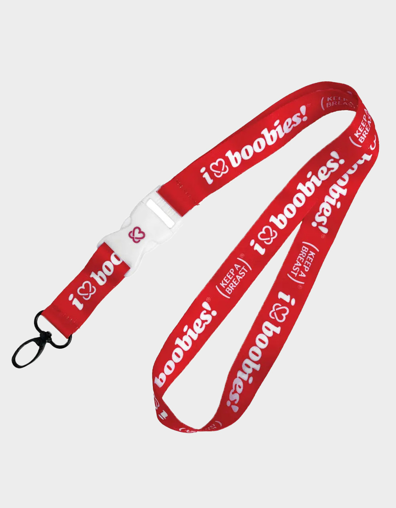KEEP A BREAST I Love Boobies! Lanyard image number 0
