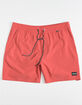 HURLEY One And Only Mens Red Volley Shorts image number 1