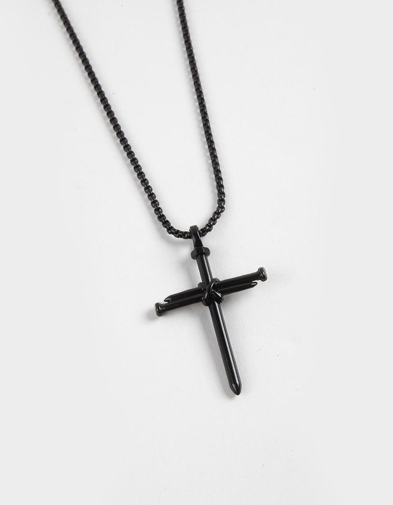 RSQ Cross Pendant Necklace image number 1
