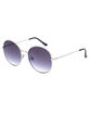 FULL TILT Metal Detail Gradient Silver Round Sunglasses image number 1