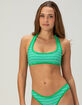 FULL TILT Textured Stripe Bralette Halter Bikini Top image number 2