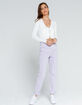 FULL TILT Ribbed Tie Front Womens White Cardigan image number 4