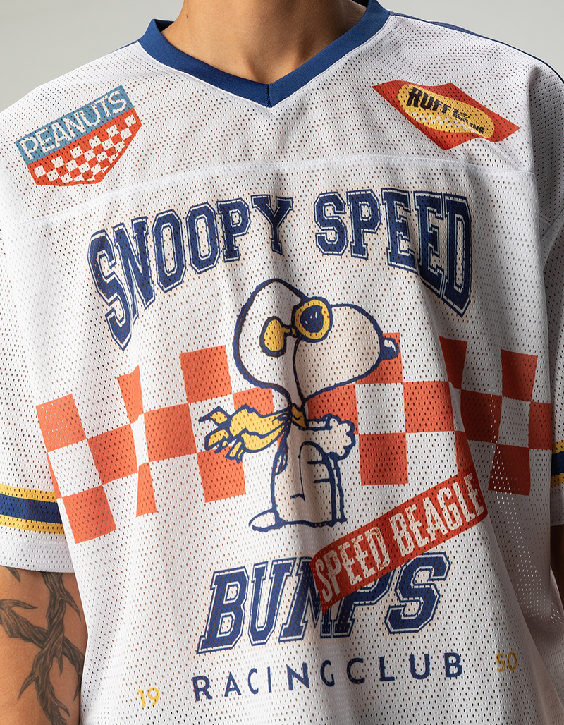 RSQ x Peanuts Mens Baggy Crop Mesh Racing Jersey image number 5