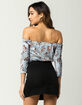 IVY & MAIN Velvet Floral Womens Top image number 3