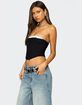 EDIKTED Ryla Contrast Layered Mesh Corset image number 3