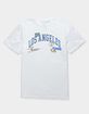LOS ANGELES Landmark Stickers Distressed Unisex Tee image number 1
