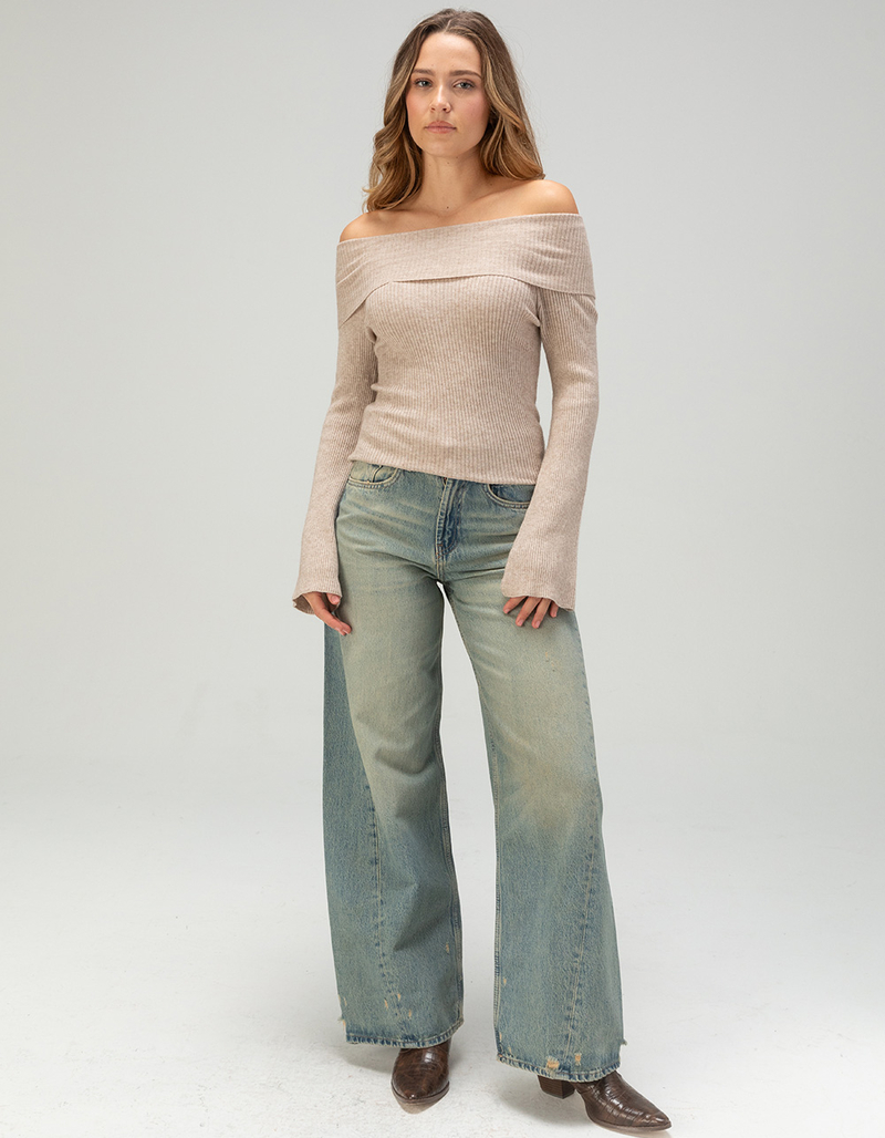 ONLY Eryn Womens High Waist Wide Leg Jeans image number 0