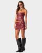 EDIKTED Maya Faux Leather Mini Skirt image number 5