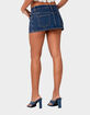 EDIKTED Spencer Low Rise Denim Womens Mini Skirt image number 5
